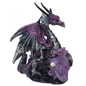 statueta dragon cu puiut de dragon