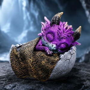 Statueta dragon violet Shellbound Slumber 9.5 cm - Img 7
