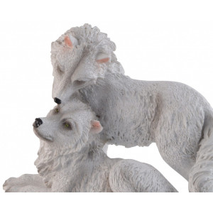 Statueta Lupi arctici - Iubire 14 cm