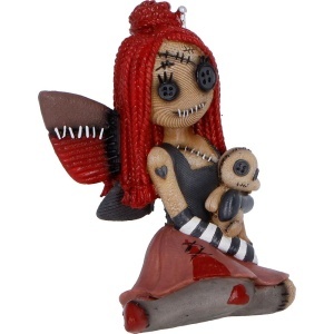 Statueta papusa Voodoo Poppy Thread din colectia The Stitchlings – decor gotic fantasy , 10.5 cm - Img 6