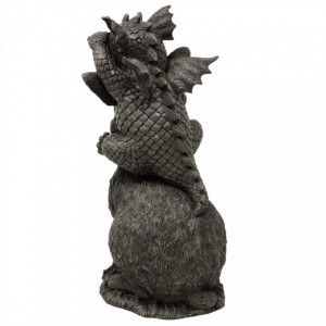 Statueta pentru gradina Dragon cu Iepuras 27x25 cm - Img 5