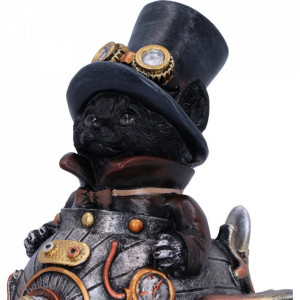 Statueta pisica steampunk Inventatorul Felin 14.5 cm - Img 7