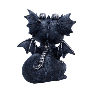 Statueta pui de dragon negru Coglet – decor fantasy collector 17.7 cm - Img 3