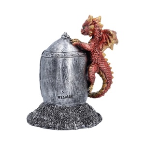 Statueta pui de dragon rosu Hatchling Helm – decor medieval collector 12.3 cm - Img 3