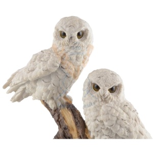Statueta rasina Bufnite albe la panda 16cm - Img 4