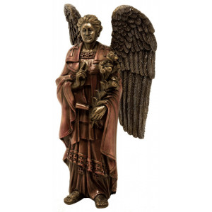 Statueta rasina si bronz Arhanghelul Gabriel 19 cm