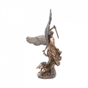 Statueta rasina si bronz Arhanghelul Mihail 37 cm - Img 6