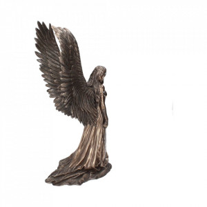 Statueta rasina si bronz Ingerul Pazitor 43 cm Anne Stokes - Img 5