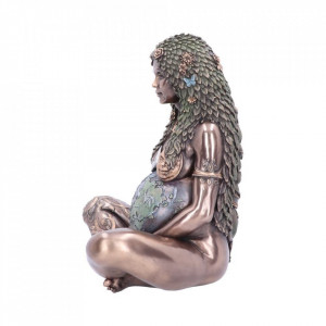 Statueta rasina si bronz Mama Pamant 30 cm - Img 2