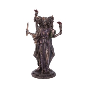 Statueta rasina si bronz, mitologia greaca, Hecate Zeita Magiei 21 cm