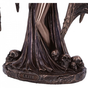 Statueta rasina si bronz mitologica prima femeie Lilith 23cm - Img 6