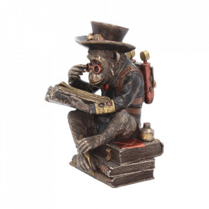 Statueta rasina si bronz, steampunk Invatacelul 19.5cm - Img 3