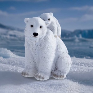 Statueta ursi polari Mama cu pui - Polar Guardian 8.6 cm - Img 7