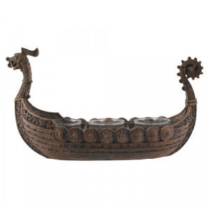 Suport lumanari corabie vikinga Drakar 20cm - Img 5