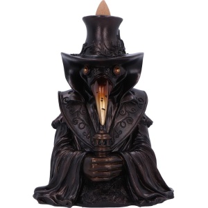 Suport pentru conuri parfumate Backflow Miasma Plague Doctor, decor gotic fantasy ( 18 cm ) - Img 6