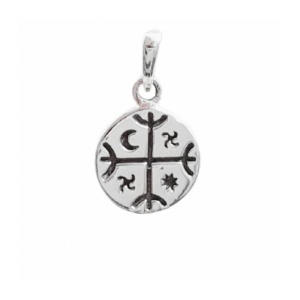 Talisman din argint pentru armonie si intelepciune Kultrun 1 cm