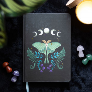 Agenda / Jurnal cu coperti cartonate Dark Forest - Luna Moth - Img 6