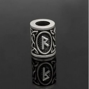 Bijuterie pentru barba/par runa Raido, diametru 0,6 cm