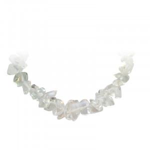 Bratara elastica din bucatele de piatra semipretioasa Quartz Transparent, talisman pentru Vindecare 17 cm