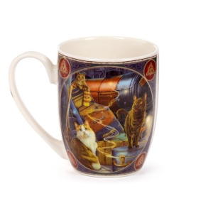 Cana din portelan cu pisici Witchwood Express - Lisa Parker 12 cm, 300 ml - Img 6