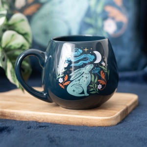 Cana rotunda din ceramica Midnight Hare, capacitate 400ml - Img 6