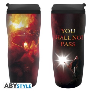 Cana termos cu capac licenta Stapanul Inelelor - You shall not pass, capacitate 355ml - Img 1