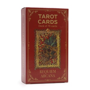 Carti de Tarot Requiem Arcana cu ghid, 78 carti - gotic, schelete si simbolism ocult