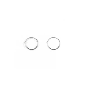 Cercei rotunzi argint Creole simple 10 x 1.2mm