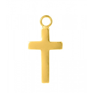 Charm argint placat cu aur pentru bratara Cruce