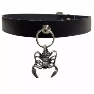 Choker de piele naturala Scorpion 1.9cm