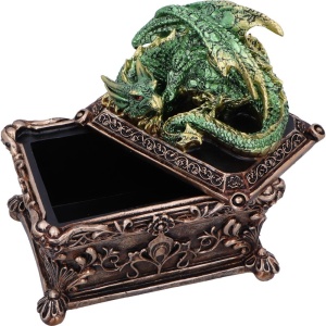 Cutie pentru bijuterii cu dragon Gardianul Comorii, 13 cm - Img 5
