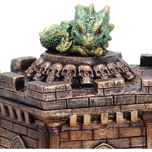 Cutie pentru bijuterii dragon Warden of the Crypt – decor gotic fantasy ( 12.5 cm ) - Img 5