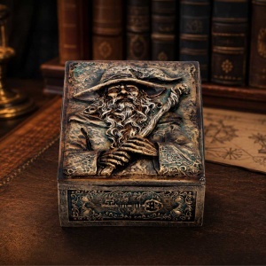 Cutie pentru bijuterii Wizard's Hoard – decor gotic fantasy ( 14 cm ) - Img 7