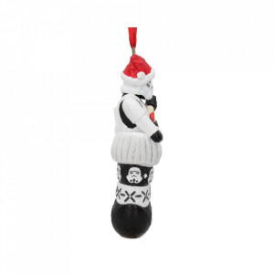 Decoratiune cu agatatoare licenta Star Wars - Stormtrooper In Ciorap 11.5 cm - Img 4