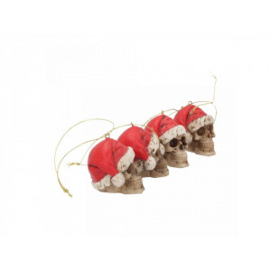 Decoratiune pentru bradul de Craciun cu craniu Silent Night 4 cm - Img 2