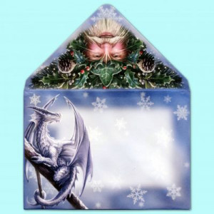 Felicitare Craciun cu bufnita Yuletide Blessings - Img 2