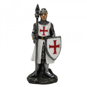 Figurina Cavaler Medieval Templier 7.5 cm - Img 2