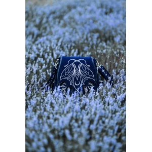 Geanta gotica dark celestial Stardust Tassel cu broderie molie-luna, Restyle - Img 7