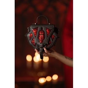 Geanta gotica Dark Romance Bloodspire inspirata de vitralii gotice - Restyle - Img 4