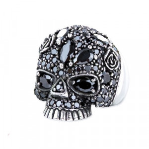 Inel argint Craniu Stralucitor 2.6cm