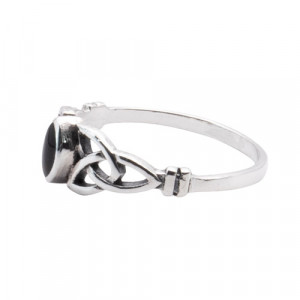 Inel argint cu onix Fine Celtic 0.7cm - Img 2