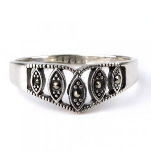 Inel argint Tiara de marcasit