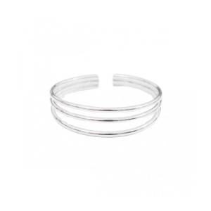 Inel midi reglabil din argint Trei Linii – Design Minimalist, 15 mm