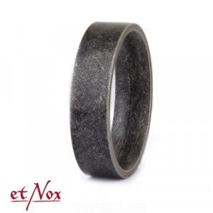 Inel otel inoxidabil cu aspect antichizat negru Metal 0.6cm - Img 2