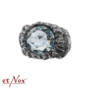 Inel otel inoxidabil Ice Age cu zirconiu albastru 1.7cm