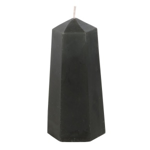 Lumanare neagra cu cristal Obsidian, pentru ritualuri de protectie, 15cm - Img 4