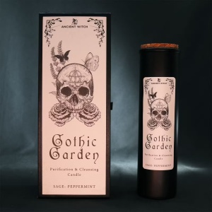 Lumanare ritualica Gothic Garden pentru purificare, salvie si menta – Ancient Witch - Img 2