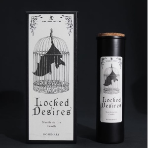 Lumanare ritualica Locked Desires pentru manifestare si dorinte, rozmarin - Ancient Witch - Img 3