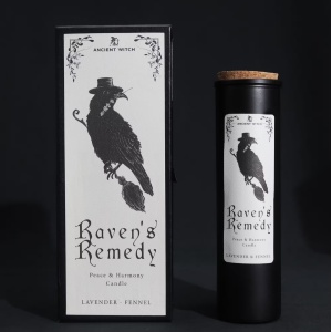 Lumanare ritualica Raven's Remedy pentru pace si armonie, lavanda si fenicul - Ancient Witch - Img 3