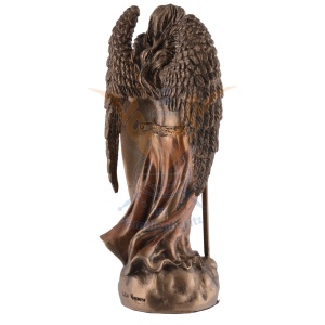 Mini statueta Arhanghelul Mihail, aparatorul omenirii, finisaj bronz, 9 cm - Img 4